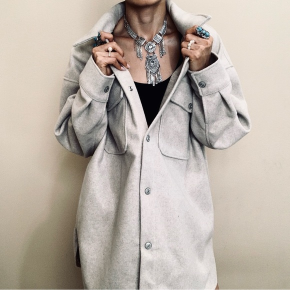 Brand new free people coat - baby oatmeal size XL - Picture 5 of 12